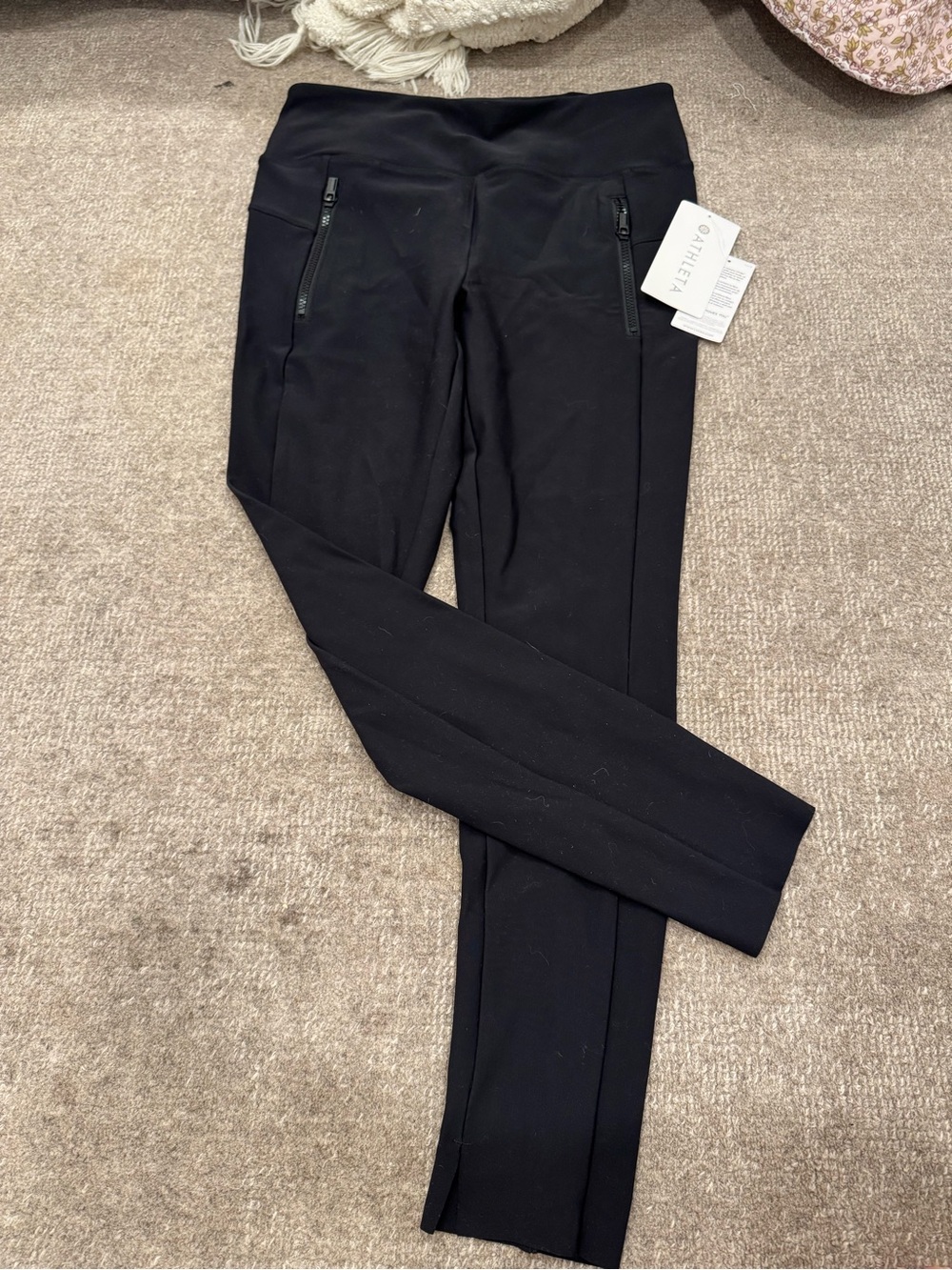 Athleta Black Skinny Performance Jeans with Zip Pockets